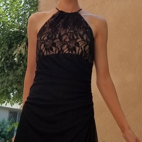 NWT Blondie Nites Junior Sequin Cascade maxi dress - Picture 6 of 8